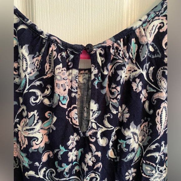 LOFT Outlet Floral Women’s Medium Scoop neck Short Cap Sleeve Top Blouse - Picture 8 of 8